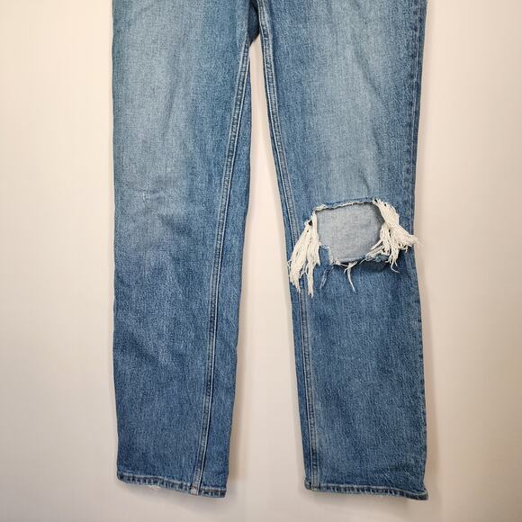 Abercrombie & Fitch Curve Love 90's Straight Low Rise Jeans 0/25R - Picture 3 of 7